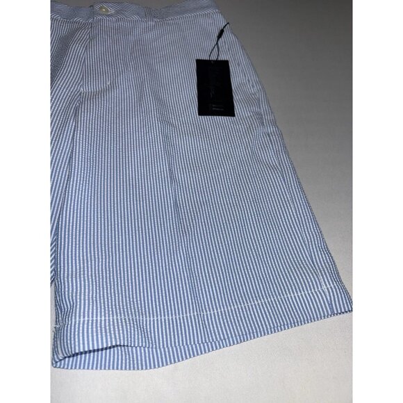 NWT Walter Hagen Powder Blue Seersucker Shorts Flat Front Size 32 - Picture 4 of 7